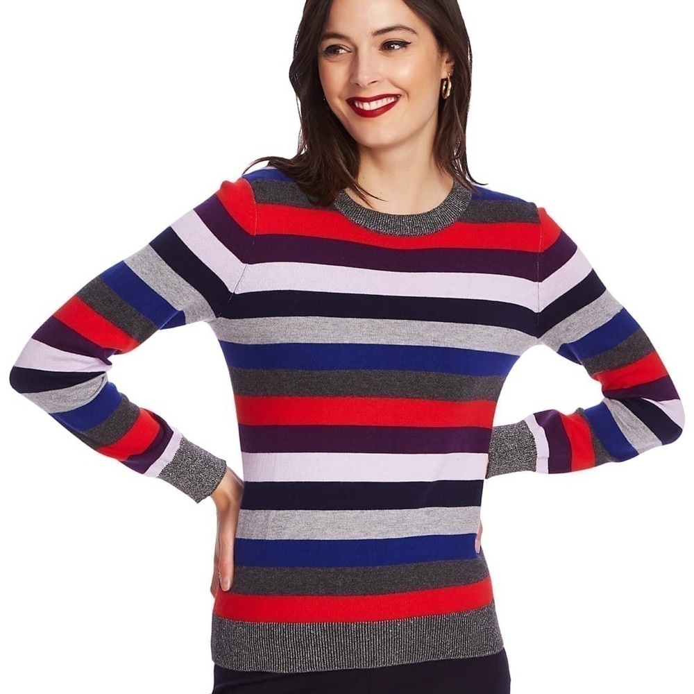 Court & Rowe Metallic Knit Ribbed Sweater 2X NWT